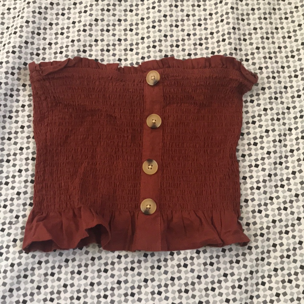 strapless crop top